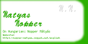 matyas nopper business card